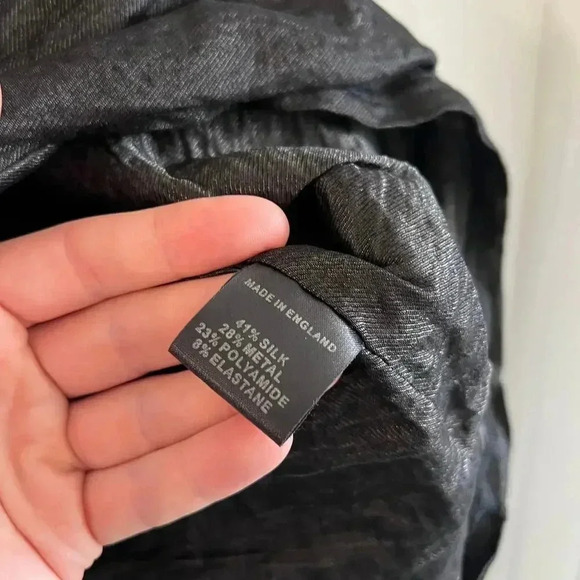 La Petite S***** Textured Skirt Size 38 Color Gray Black - Picture 5 of 6